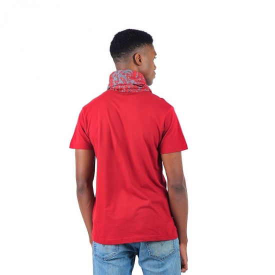 Unisex Ankara Drawstring neck T shirt